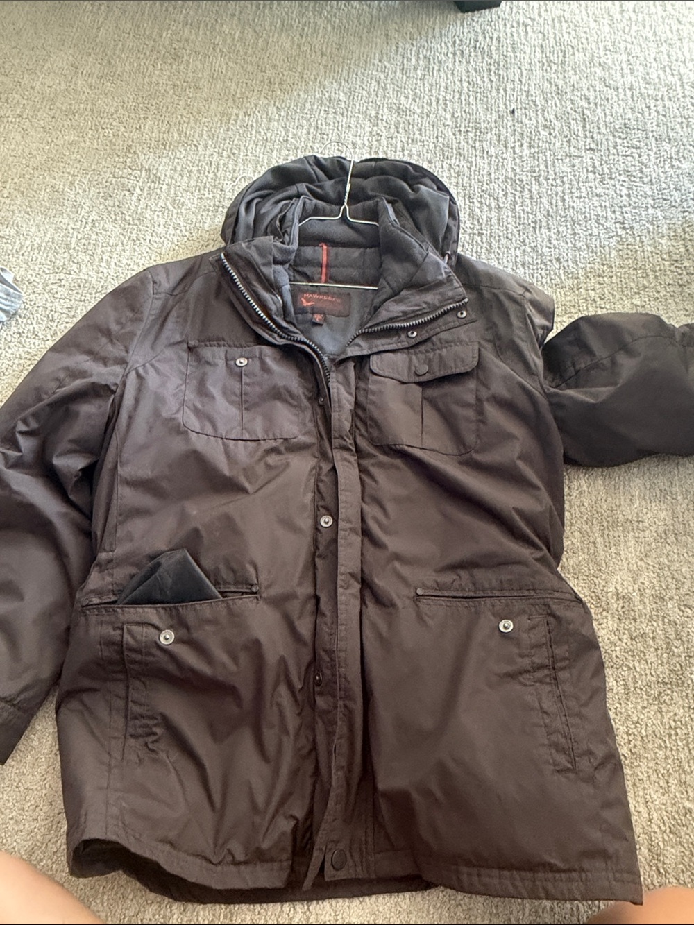 Hawke & Co Brown Hooded Field Coat